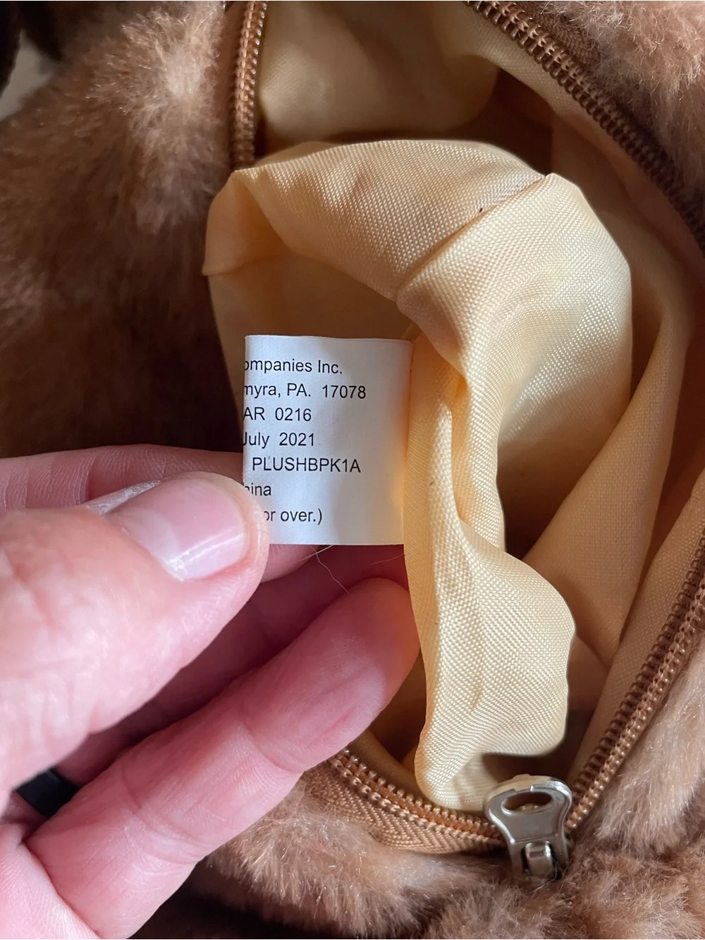 Vintage Plush Kangaroo Backpack Purse unique unisex kids